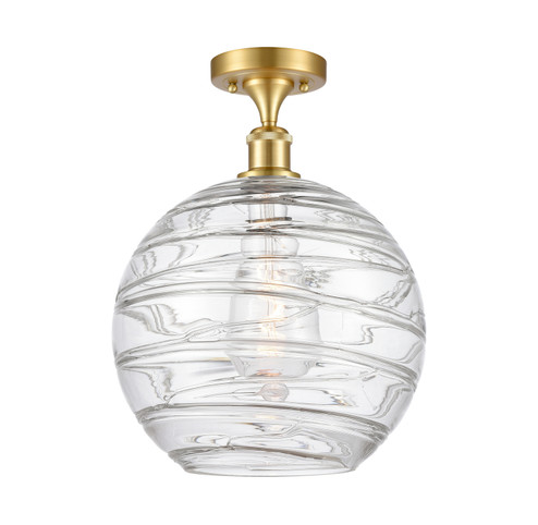 Ballston One Light Semi-Flush Mount in Satin Gold (405|516-1C-SG-G1213-12)