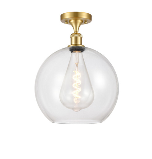 Ballston One Light Semi-Flush Mount in Satin Gold (405|516-1C-SG-G122-12)