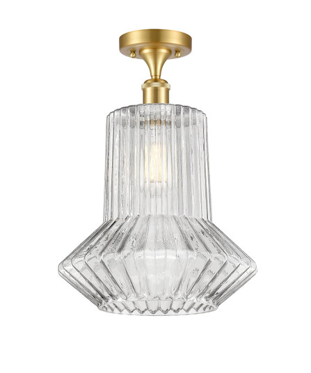 Ballston One Light Semi-Flush Mount in Satin Gold (405|516-1C-SG-G212)