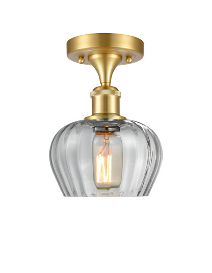 Ballston One Light Semi-Flush Mount in Satin Gold (405|516-1C-SG-G92)