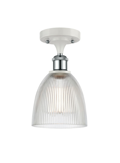 Ballston One Light Semi-Flush Mount in White Polished Chrome (405|516-1C-WPC-G382)