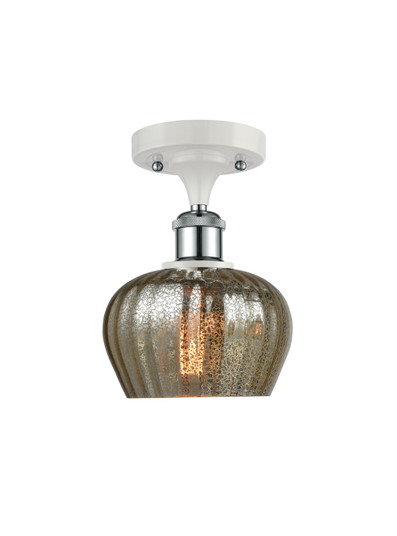 Ballston One Light Semi-Flush Mount in White Polished Chrome (405|516-1C-WPC-G96)