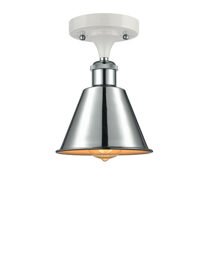 Ballston LED Semi-Flush Mount in White Polished Chrome (405|516-1C-WPC-M8-LED)
