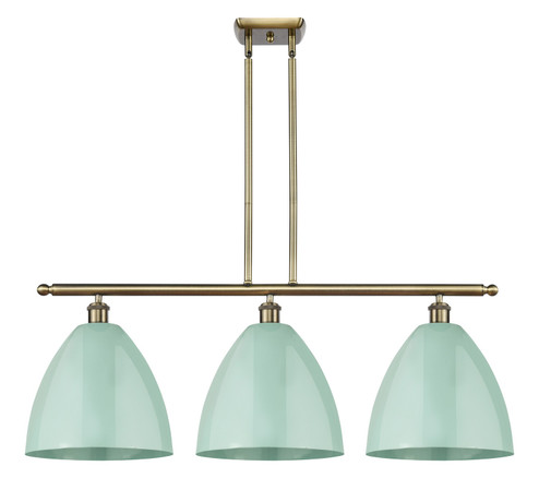 Ballston Three Light Island Pendant in Antique Brass (405|516-3I-AB-MBD-12-SF)