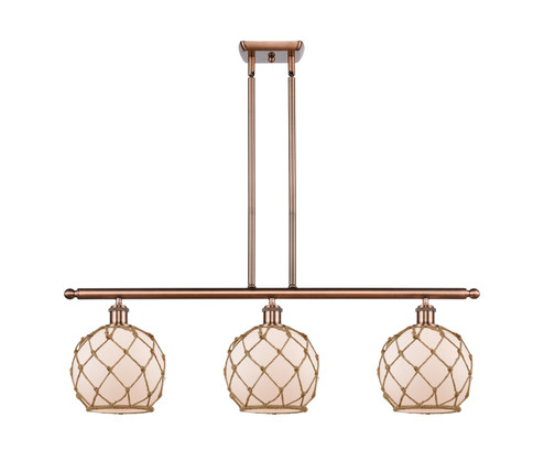 Ballston LED Island Pendant in Antique Copper (405|516-3I-AC-G121-8RB-LED)