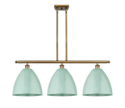 Ballston Three Light Island Pendant in Brushed Brass (405|516-3I-BB-MBD-12-SF)