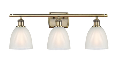 Ballston Three Light Bath Vanity in Antique Brass (405|516-3W-AB-G381)