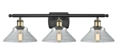 Ballston Three Light Bath Vanity in Black Antique Brass (405|516-3W-BAB-G132)