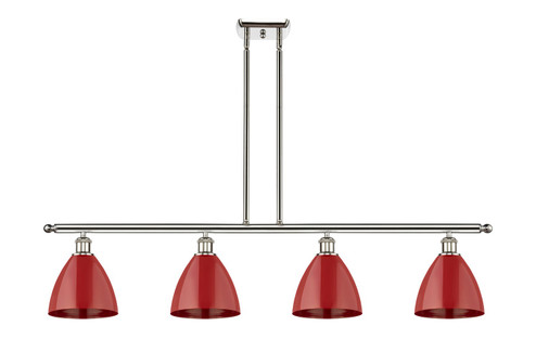 Ballston Four Light Island Pendant in Polished Nickel (405|516-4I-PN-MBD-75-RD)