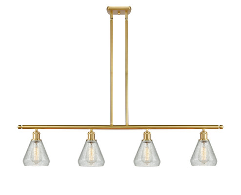 Ballston Four Light Island Pendant in Satin Gold (405|516-4I-SG-G275)