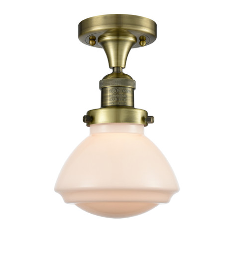 Franklin Restoration LED Semi-Flush Mount in Antique Brass (405|517-1CH-AB-G321-LED)