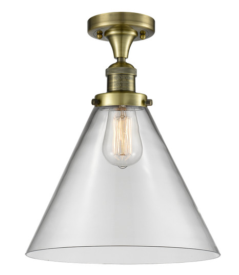 Franklin Restoration LED Semi-Flush Mount in Antique Brass (405|517-1CH-AB-G42-L-LED)