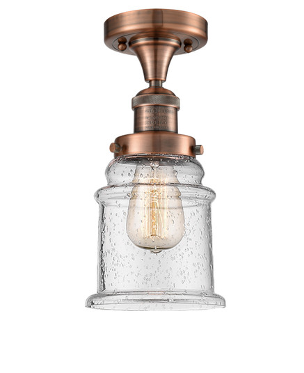 Franklin Restoration One Light Semi-Flush Mount in Antique Copper (405|517-1CH-AC-G184)