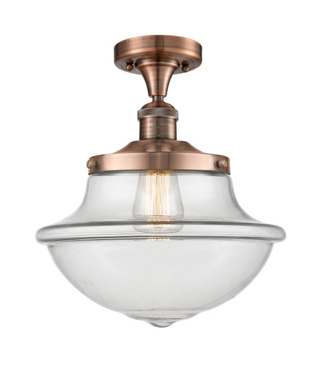 Franklin Restoration LED Semi-Flush Mount in Antique Copper (405|517-1CH-AC-G542-LED)