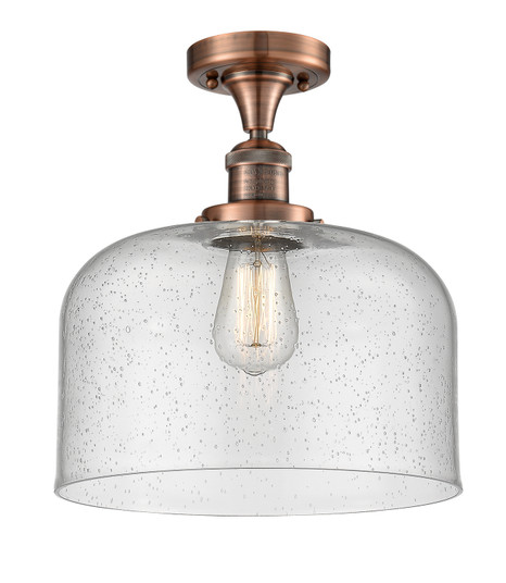 Franklin Restoration LED Semi-Flush Mount in Antique Copper (405|517-1CH-AC-G74-L-LED)