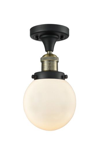 Franklin Restoration LED Semi-Flush Mount in Black Antique Brass (405|517-1CH-BAB-G201-6-LED)