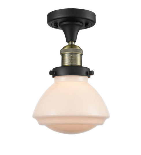 Franklin Restoration LED Semi-Flush Mount in Black Antique Brass (405|517-1CH-BAB-G321-LED)