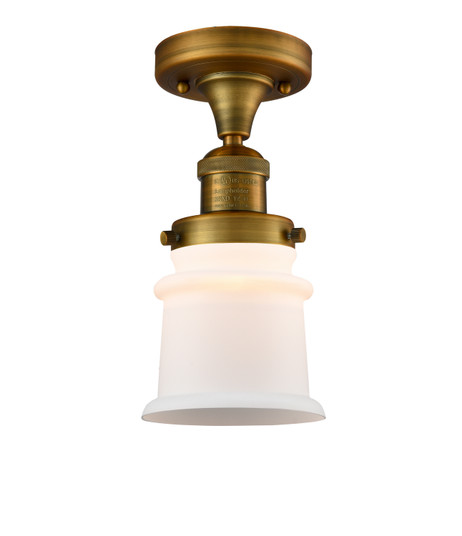 Franklin Restoration One Light Semi-Flush Mount in Brushed Brass (405|517-1CH-BB-G181S)