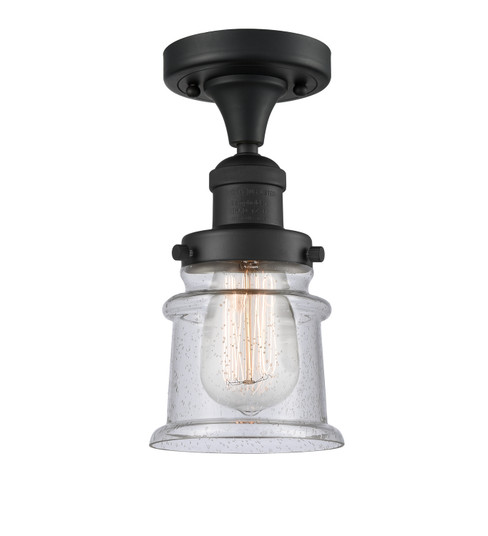 Franklin Restoration One Light Semi-Flush Mount in Matte Black (405|517-1CH-BK-G184S)