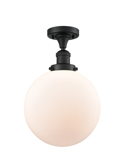 Franklin Restoration One Light Semi-Flush Mount in Matte Black (405|517-1CH-BK-G201-10)