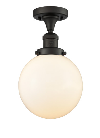 Franklin Restoration One Light Semi-Flush Mount in Oil Rubbed Bronze (405|517-1CH-OB-G201-8)