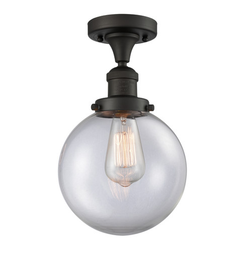 Franklin Restoration One Light Semi-Flush Mount in Oil Rubbed Bronze (405|517-1CH-OB-G202-8)