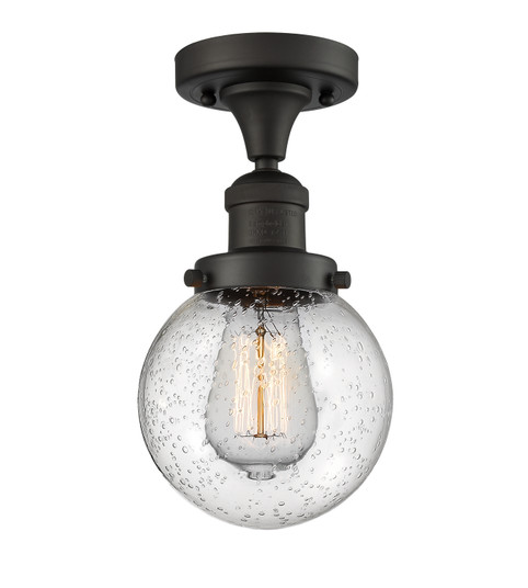 Franklin Restoration One Light Semi-Flush Mount in Oil Rubbed Bronze (405|517-1CH-OB-G204-6)