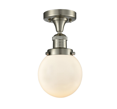 Franklin Restoration One Light Semi-Flush Mount in Brushed Satin Nickel (405|517-1CH-SN-G201-6)