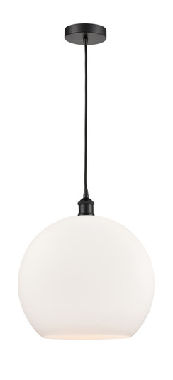 Edison One Light Pendant in Matte Black (405|616-1P-BK-G121-14) Edison One Light Pendant in Matte Black (405|616-1P-BK-G121-14)