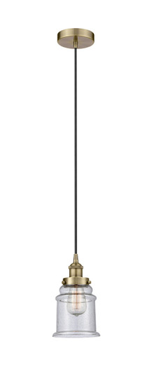 Edison One Light Mini Pendant in Antique Brass (405|616-1PH-AB-G184)