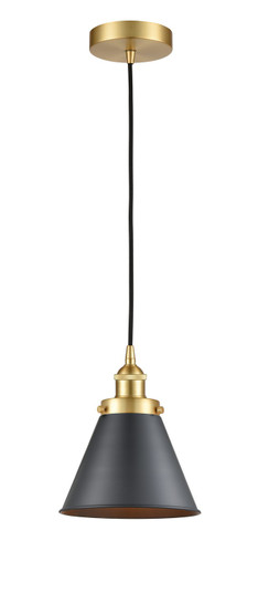 Edison One Light Mini Pendant in Satin Gold (405|616-1PH-SG-M13-BK)