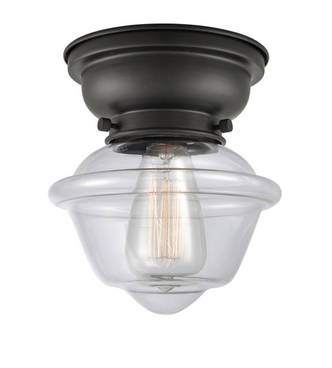 Franklin Restoration One Light Flush Mount in Matte Black (405|623-1F-BK-G532)