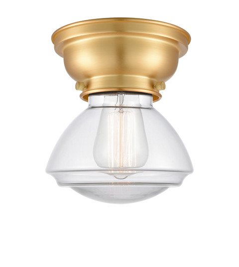 Franklin Restoration One Light Flush Mount in Satin Gold (405|623-1F-SG-G322)