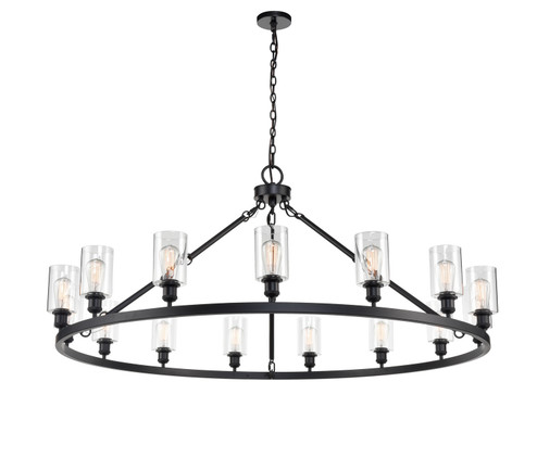 Ballston 20 Light Chandelier in Matte Black (405|860-BK-G802)