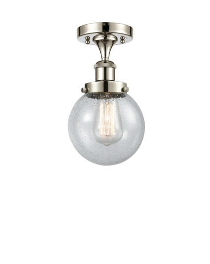 Ballston Urban LED Semi-Flush Mount in Polished Nickel (405|916-1C-PN-G204-6-LED)