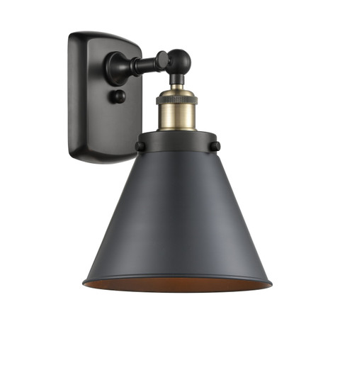 Ballston Urban One Light Wall Sconce in Black Antique Brass (405|916-1W-BAB-M13-BK)