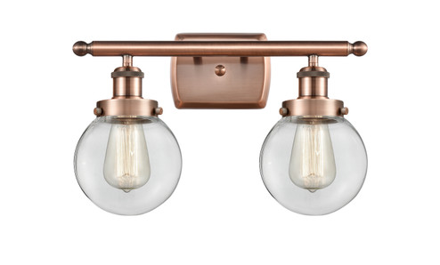 Ballston Urban Two Light Bath Vanity in Antique Copper (405|916-2W-AC-G202-6)