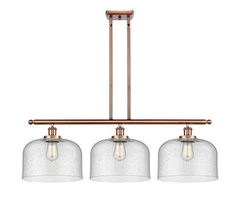 Ballston Urban Three Light Island Pendant in Antique Copper (405|916-3I-AC-G74-L)