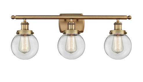 Ballston Urban LED Bath Vanity in Brushed Brass (405|916-3W-BB-G202-6-LED)