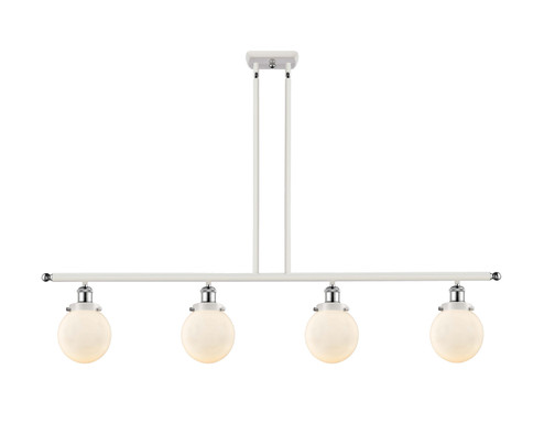 Ballston Urban LED Island Pendant in White Polished Chrome (405|916-4I-WPC-G201-6-LED)