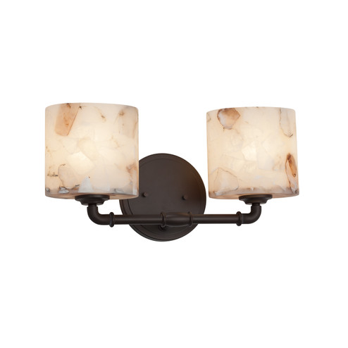 Alabaster Rocks Two Light Bath Bar in Dark Bronze (102|ALR-8462-30-DBRZ)