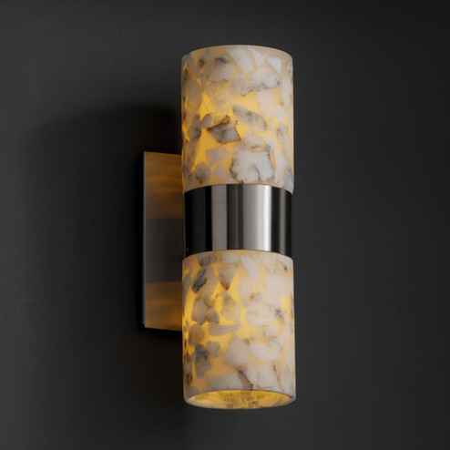 Alabaster Rocks Two Light Wall Sconce in Brushed Nickel (102|ALR-8762-10-NCKL)