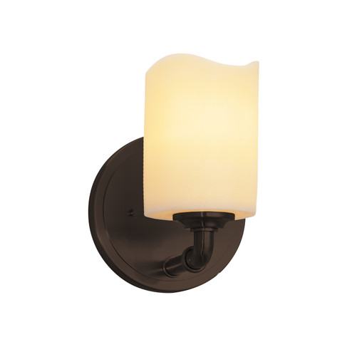 CandleAria One Light Wall Sconce in Dark Bronze (102|CNDL-8461-14-CREM-DBRZ)