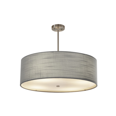 Textile Six Light Pendant in Brushed Nickel (102|FAB-9592-GRAY-NCKL)