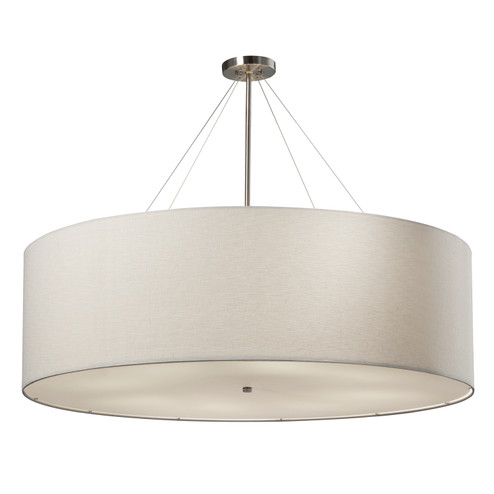 Classic Eight Light Pendant in Brushed Nickel (102|FAB-9597-WHTE-NCKL)