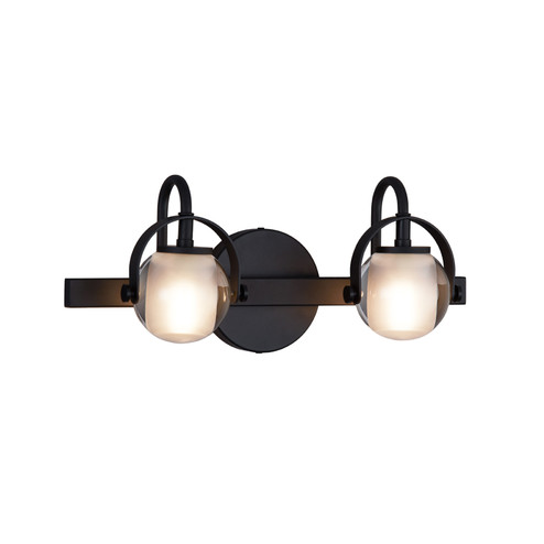 Fusion Two Light Bath Bar in Matte Black (102|FSN-8062-CLOP-MBLK)