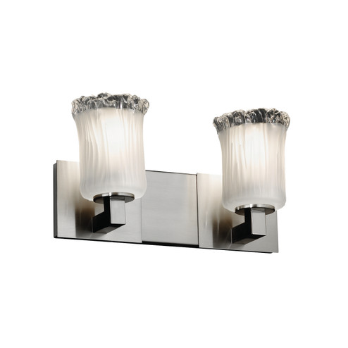 Veneto Luce Two Light Bath Bar in Brushed Nickel (102|GLA-8922-16-WTFR-NCKL)