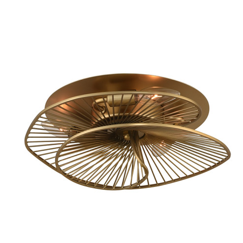 Aurora Three Light Flush Mount in Nordic Brass (33|315940NRB)