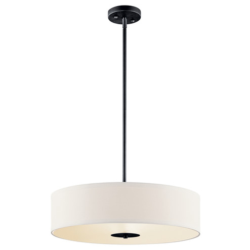 Three Light Pendant/Semi Flush in Black (12|42121BK)