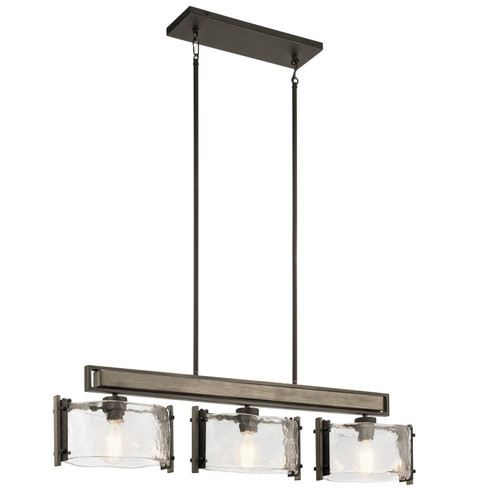 Aberdeen Three Light Linear Chandelier in Olde Bronze (12|43896OZ)